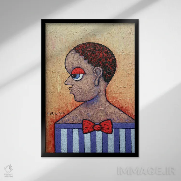 تابلو دکوراتیو غیردودویی اثر آدوبی مایداز مکین دی - نمای قابدار مشکی