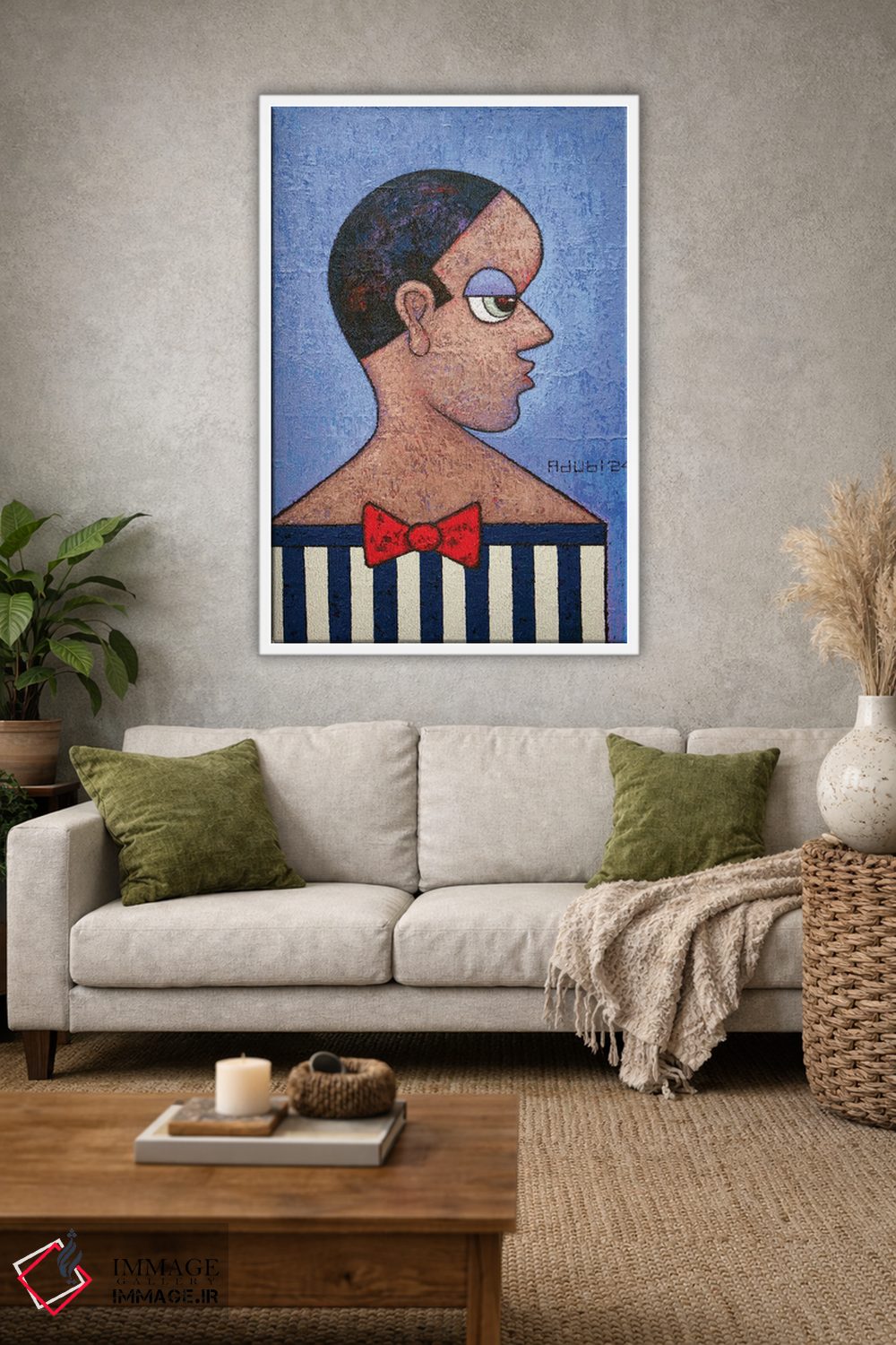 تابلو دکوراتیو مرد دودویی اثر آدوبی مایداز مکین دی - D1W