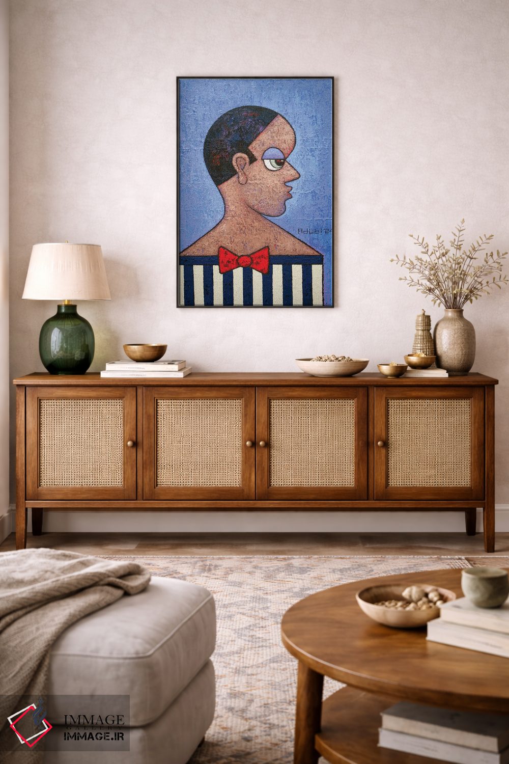 تابلو دکوراتیو مرد دودویی اثر آدوبی مایداز مکین دی - D3B