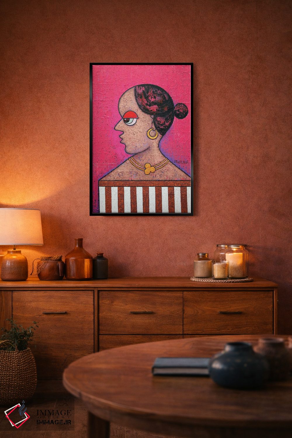 تابلو دکوراتیو زن دودویی اثر آدوبی مایداز مکین دی - D4B
