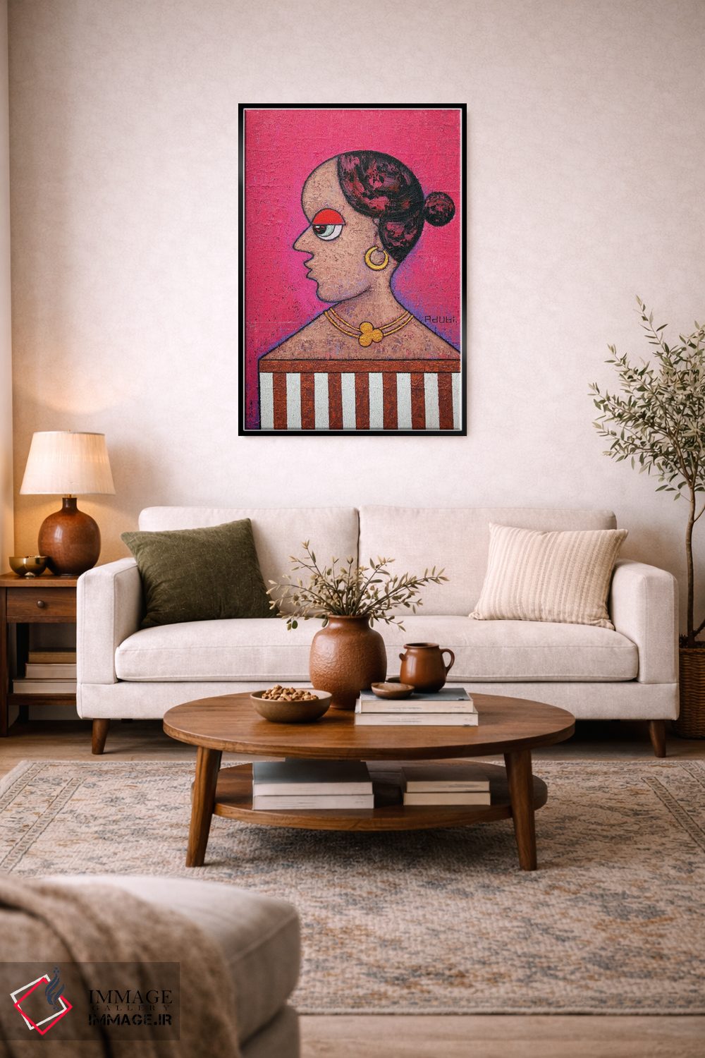 تابلو دکوراتیو زن دودویی اثر آدوبی مایداز مکین دی - D3B