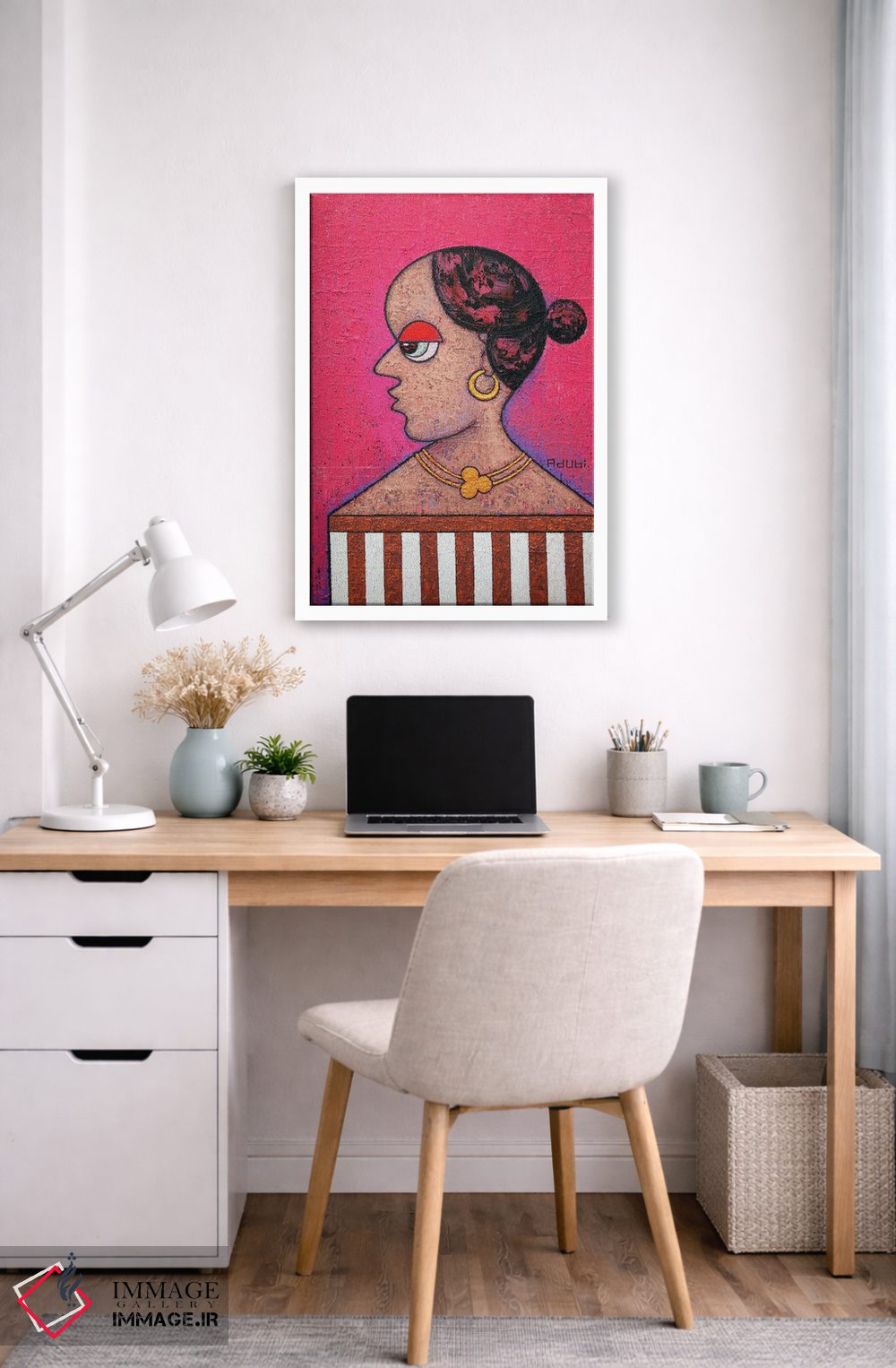 تابلو دکوراتیو زن دودویی اثر آدوبی مایداز مکین دی - D6W