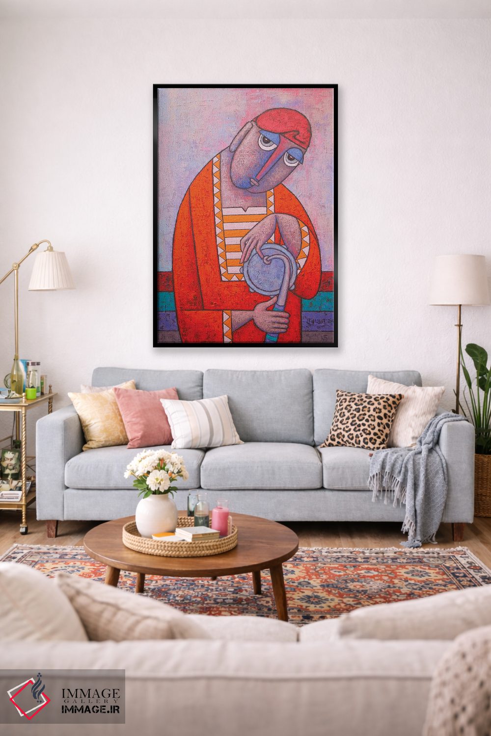 تابلو دکوراتیو طبل زن جشن اثر آدوبی مایداز مکین دی - D2B