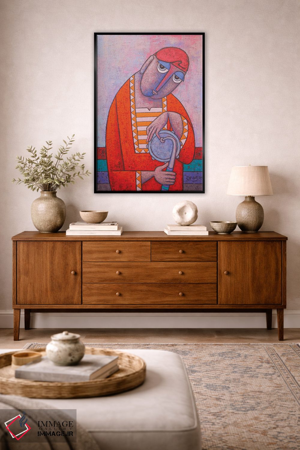 تابلو دکوراتیو طبل زن جشن اثر آدوبی مایداز مکین دی - D4B