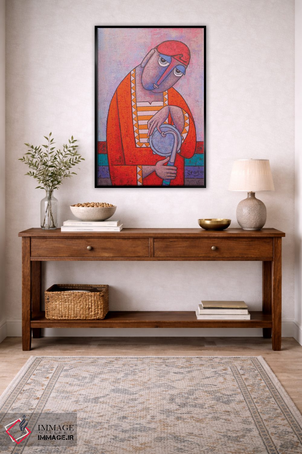 تابلو دکوراتیو طبل زن جشن اثر آدوبی مایداز مکین دی - D5B