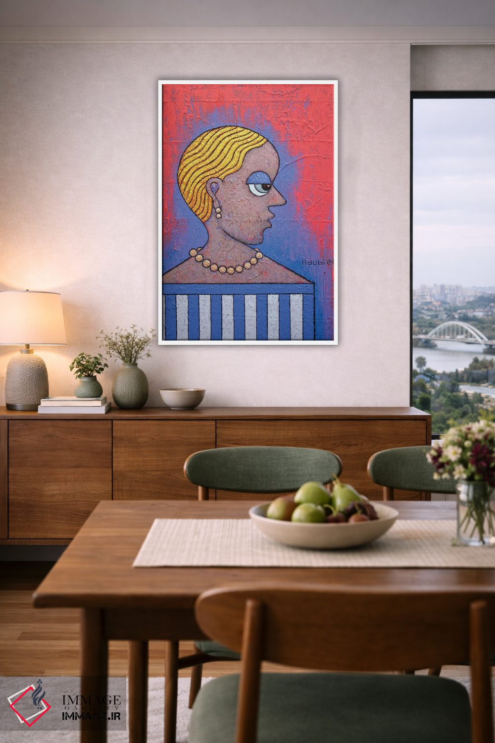 تابلو دکوراتیو بانوی دودویی اثر آدوبی مایداز مکین دی - D5W