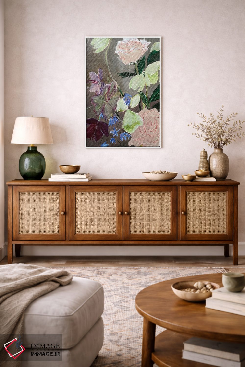 تابلو انتزاعی طرح گل اول اثر آناستازیا مازور-اسکروبوا - D3W