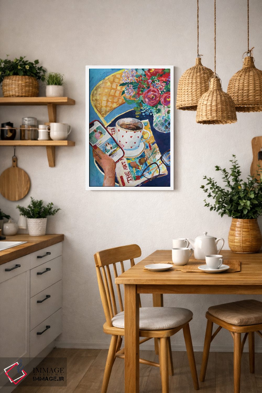 تابلو دکوراتیو اخبار صبحانه اثر آناستازیا مازور-اسکروبوا - D3W