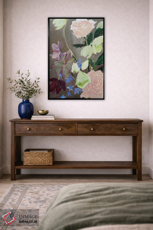 تابلو انتزاعی طرح گل اول اثر آناستازیا مازور-اسکروبوا - D6B