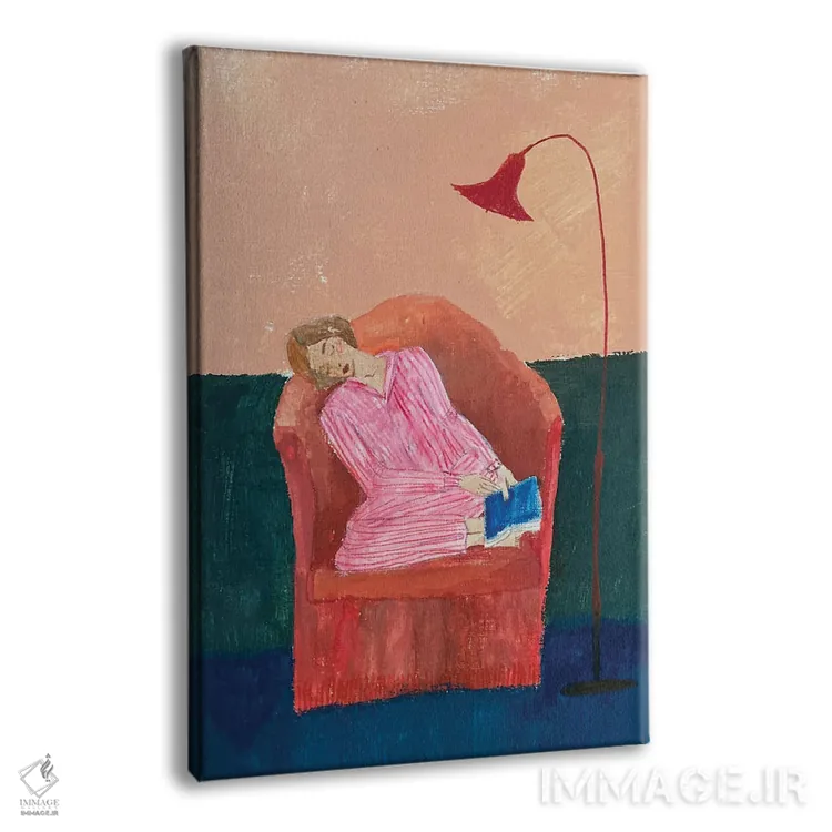 تابلو دکوراتیو مطالعه شبانه اثر آناستازیا مازور-اسکروبوا - نمای پرسپکتیو محصول