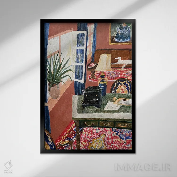 تابلو دکوراتیو دفتر خانگی اثر آناستازیا مازور-اسکروبوا - نمای قابدار مشکی