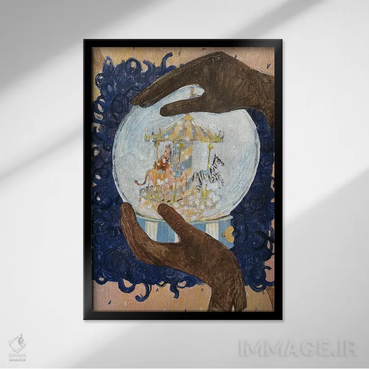 تابلو دکوراتیو فصل جادویی اثر آناستازیا مازور-اسکروبوا - نمای قابدار مشکی