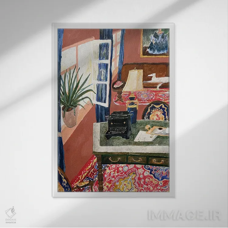 تابلو دکوراتیو دفتر خانگی اثر آناستازیا مازور-اسکروبوا - نمای قابدار سفید