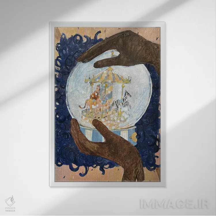 تابلو دکوراتیو فصل جادویی اثر آناستازیا مازور-اسکروبوا - نمای قابدار سفید