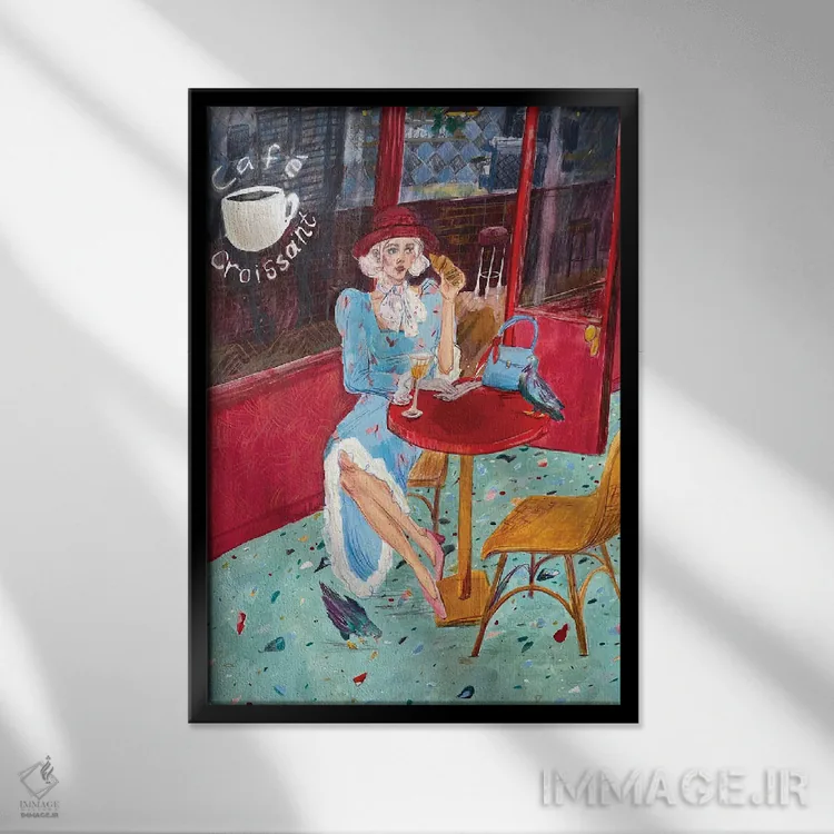 تابلو دکوراتیو کرواسان اثر آناستازیا مازور-اسکروبوا - نمای قابدار مشکی