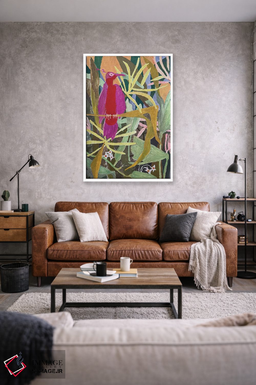 تابلو دکوراتیو پرنده باغچه اثر آناستازیا مازور-اسکروبوا - D1W