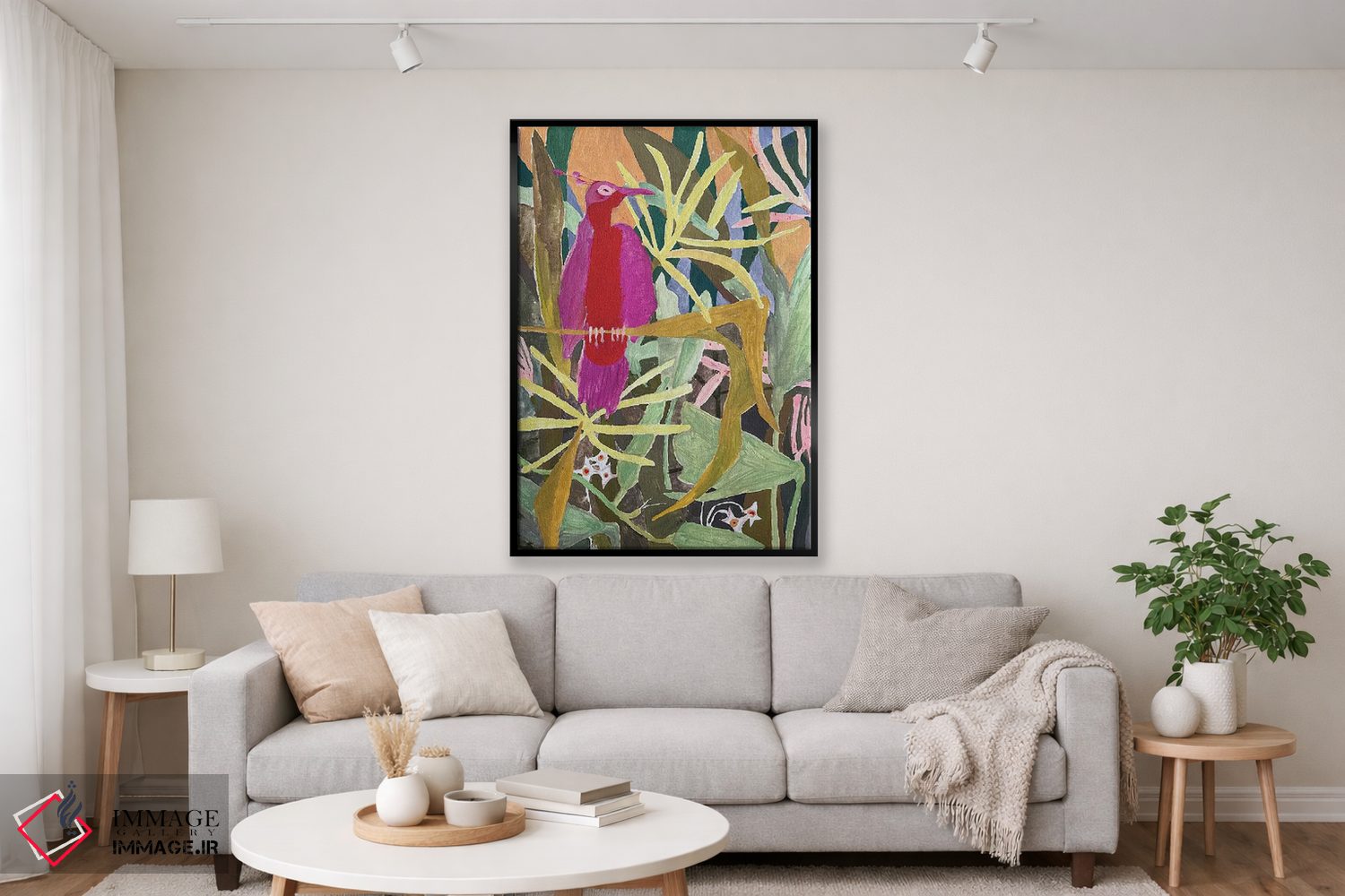 تابلو دکوراتیو پرنده باغچه اثر آناستازیا مازور-اسکروبوا - D2B