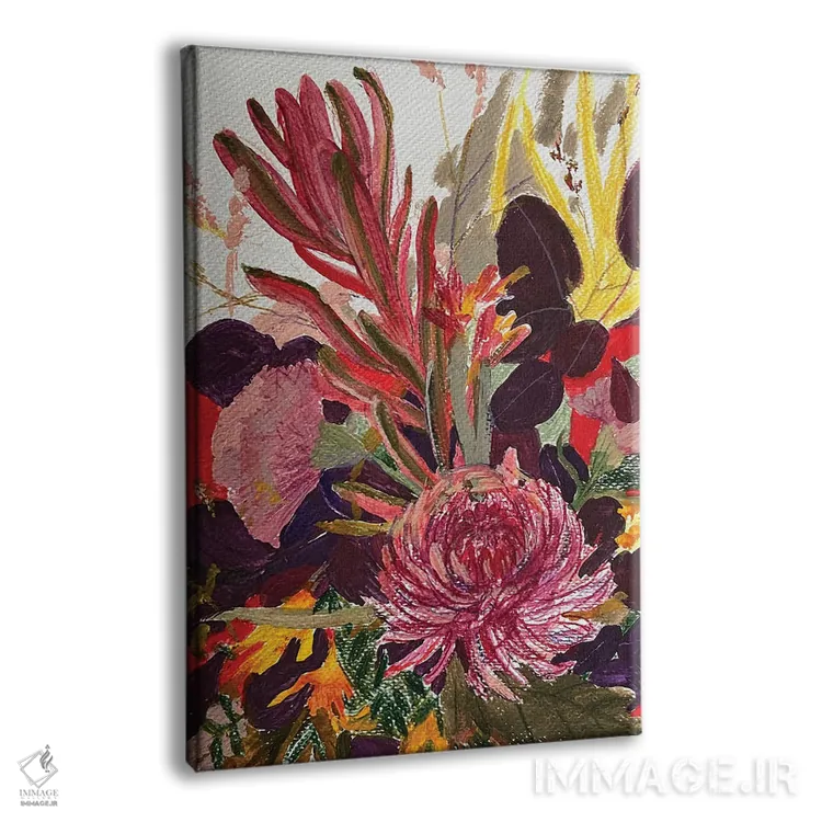 تابلو انتزاعی طرح گل سوم اثر آناستازیا مازور-اسکروبوا - نمای پرسپکتیو محصول