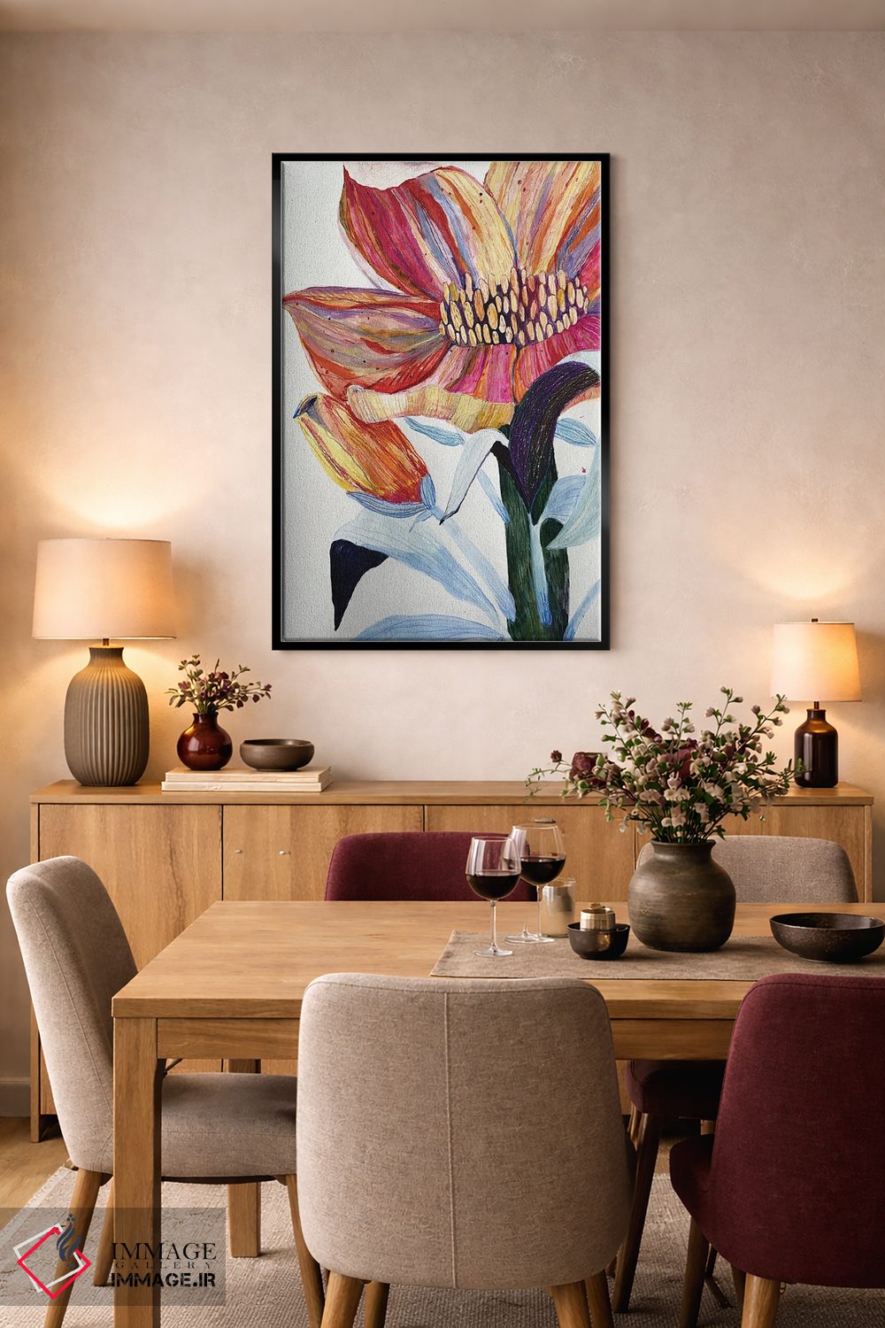 تابلو دکوراتیو گل اثر آناستازیا مازور-اسکروبوا - D4B