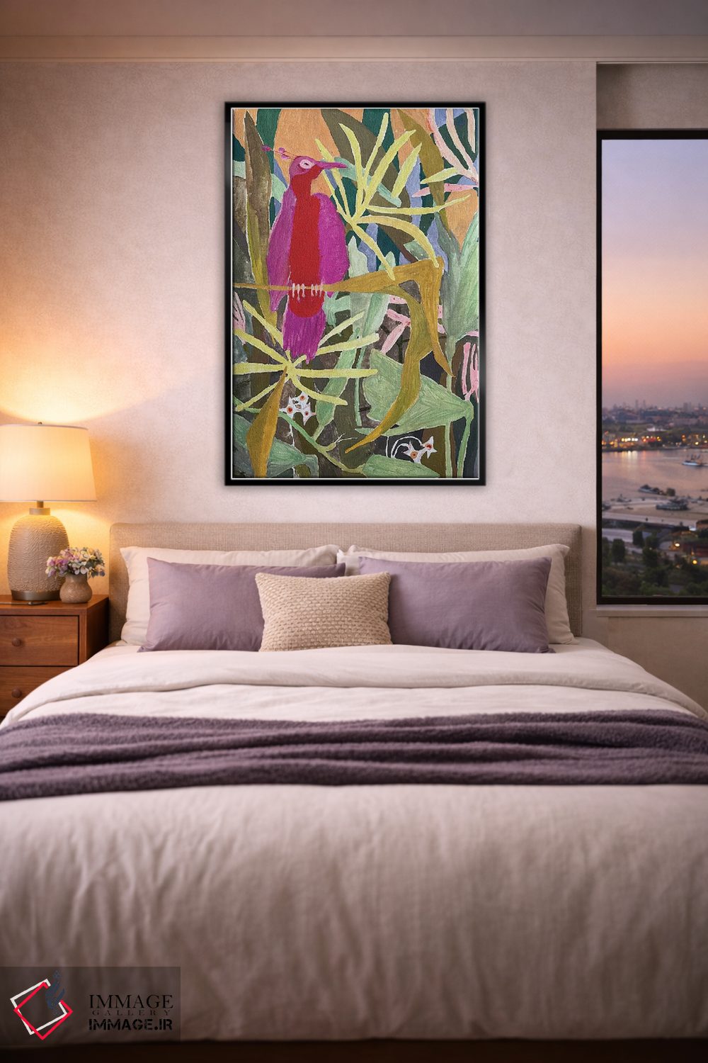 تابلو دکوراتیو پرنده باغچه اثر آناستازیا مازور-اسکروبوا - D6B