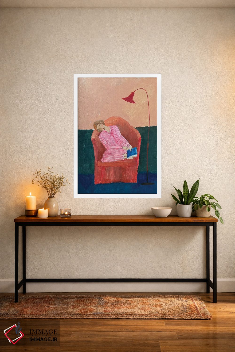 تابلو دکوراتیو مطالعه شبانه اثر آناستازیا مازور-اسکروبوا - D2W