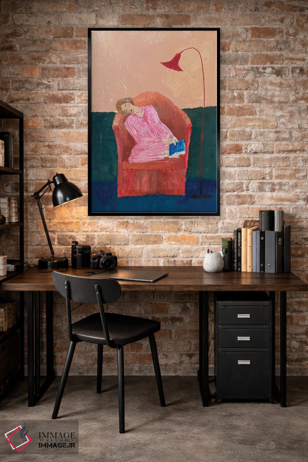تابلو دکوراتیو مطالعه شبانه اثر آناستازیا مازور-اسکروبوا - D3B