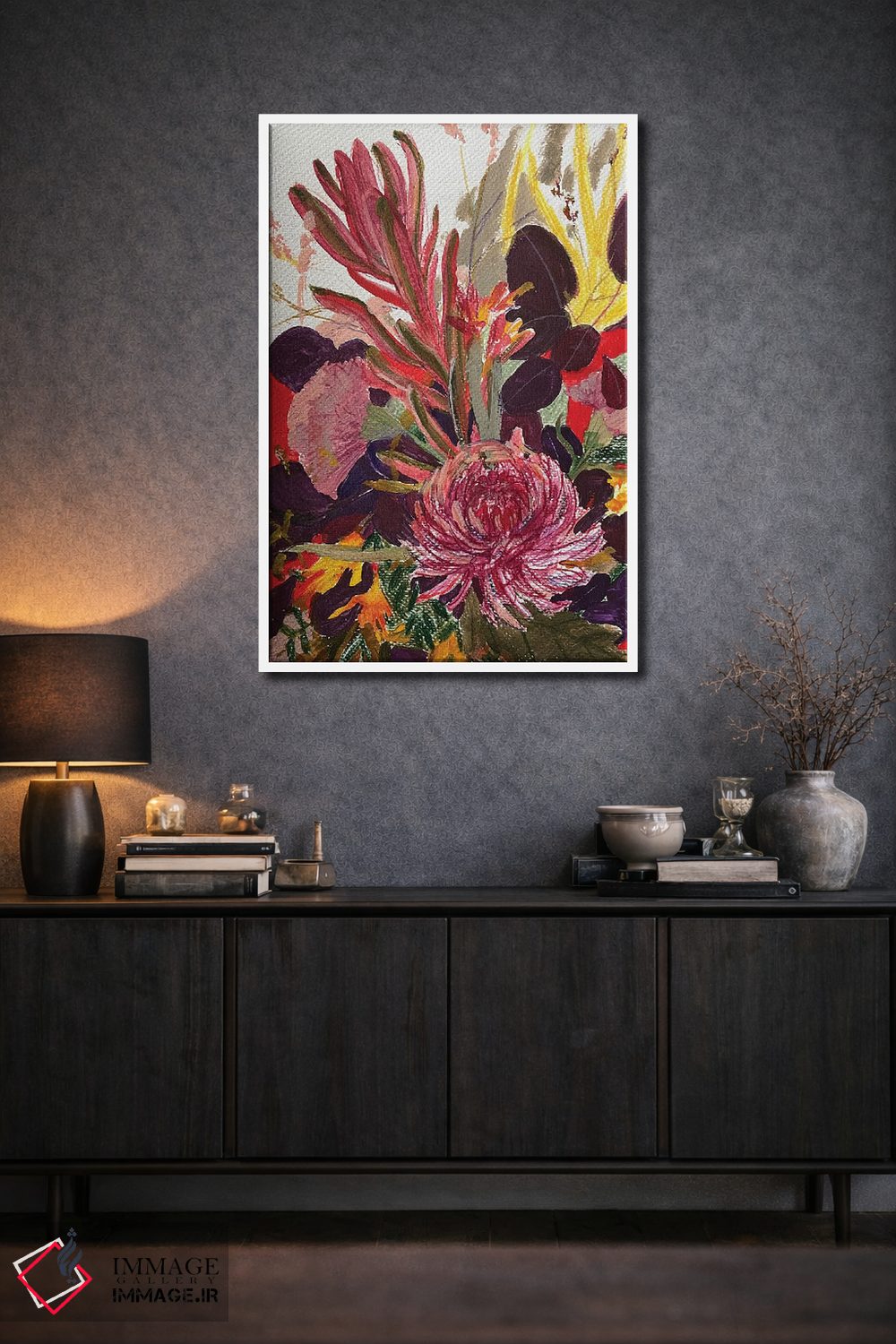 تابلو انتزاعی طرح گل سوم اثر آناستازیا مازور-اسکروبوا - D1W