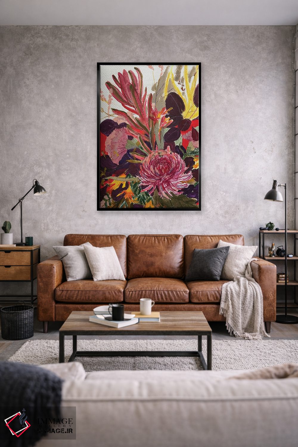 تابلو انتزاعی طرح گل سوم اثر آناستازیا مازور-اسکروبوا - D2B