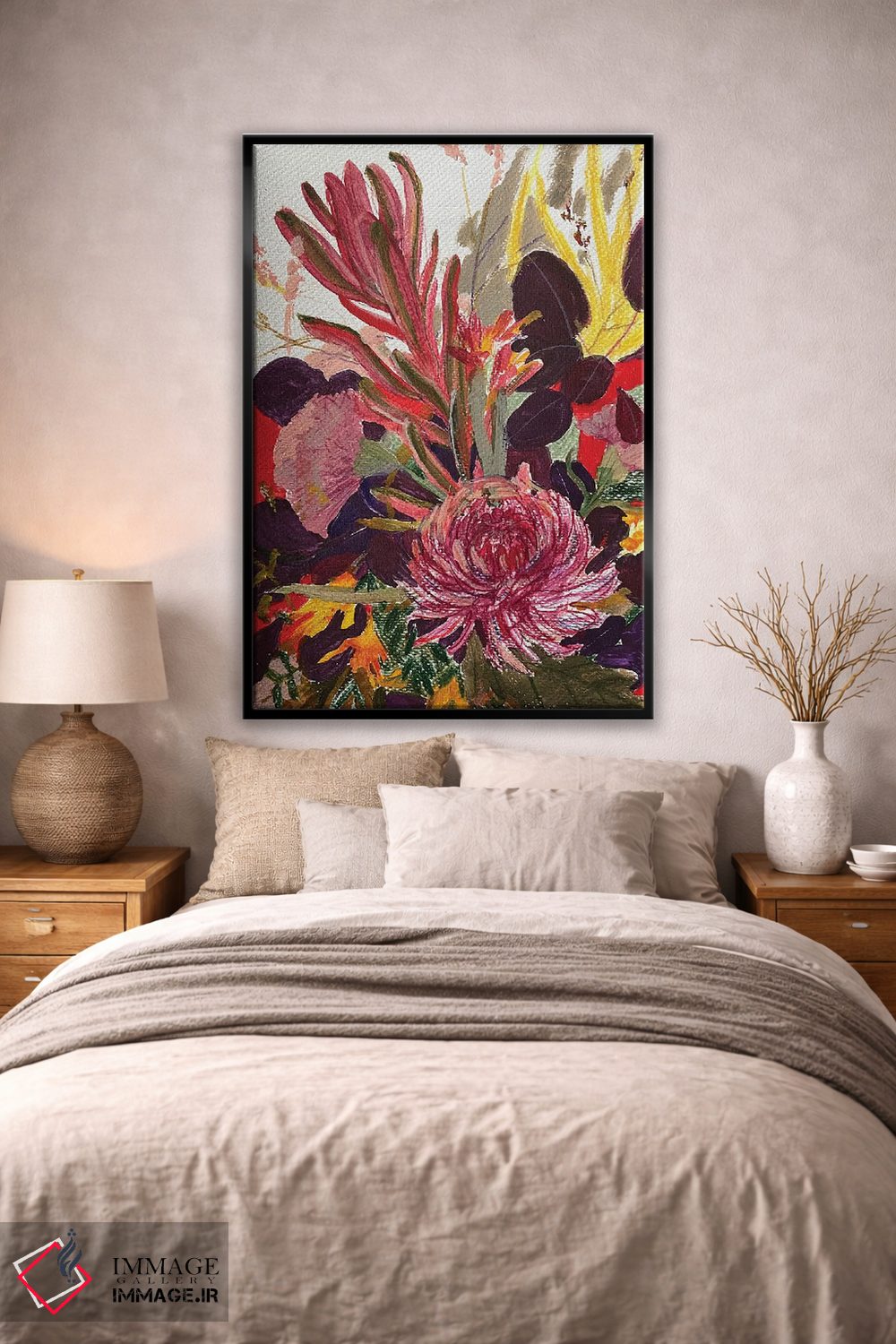 تابلو انتزاعی طرح گل سوم اثر آناستازیا مازور-اسکروبوا - D3B