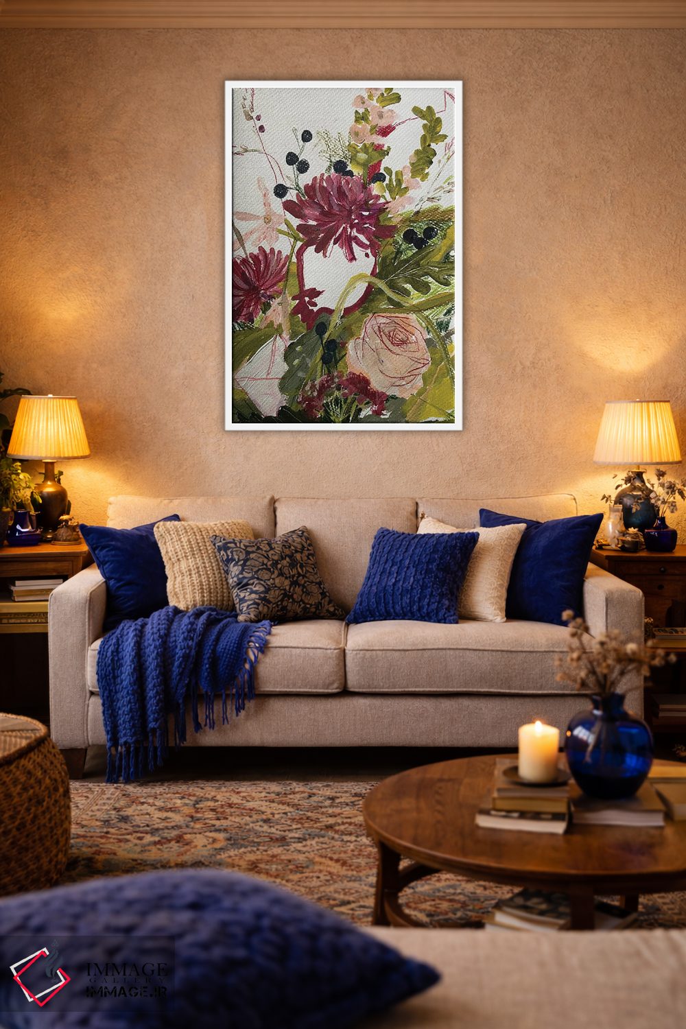 تابلو انتزاعی طرح گل دوم اثر آناستازیا مازور-اسکروبوا - D2W