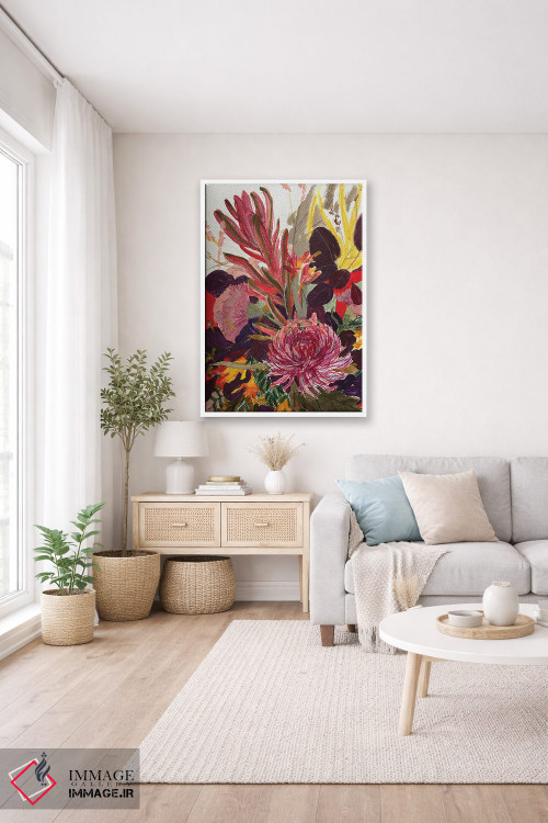 تابلو انتزاعی طرح گل سوم اثر آناستازیا مازور-اسکروبوا - D4W