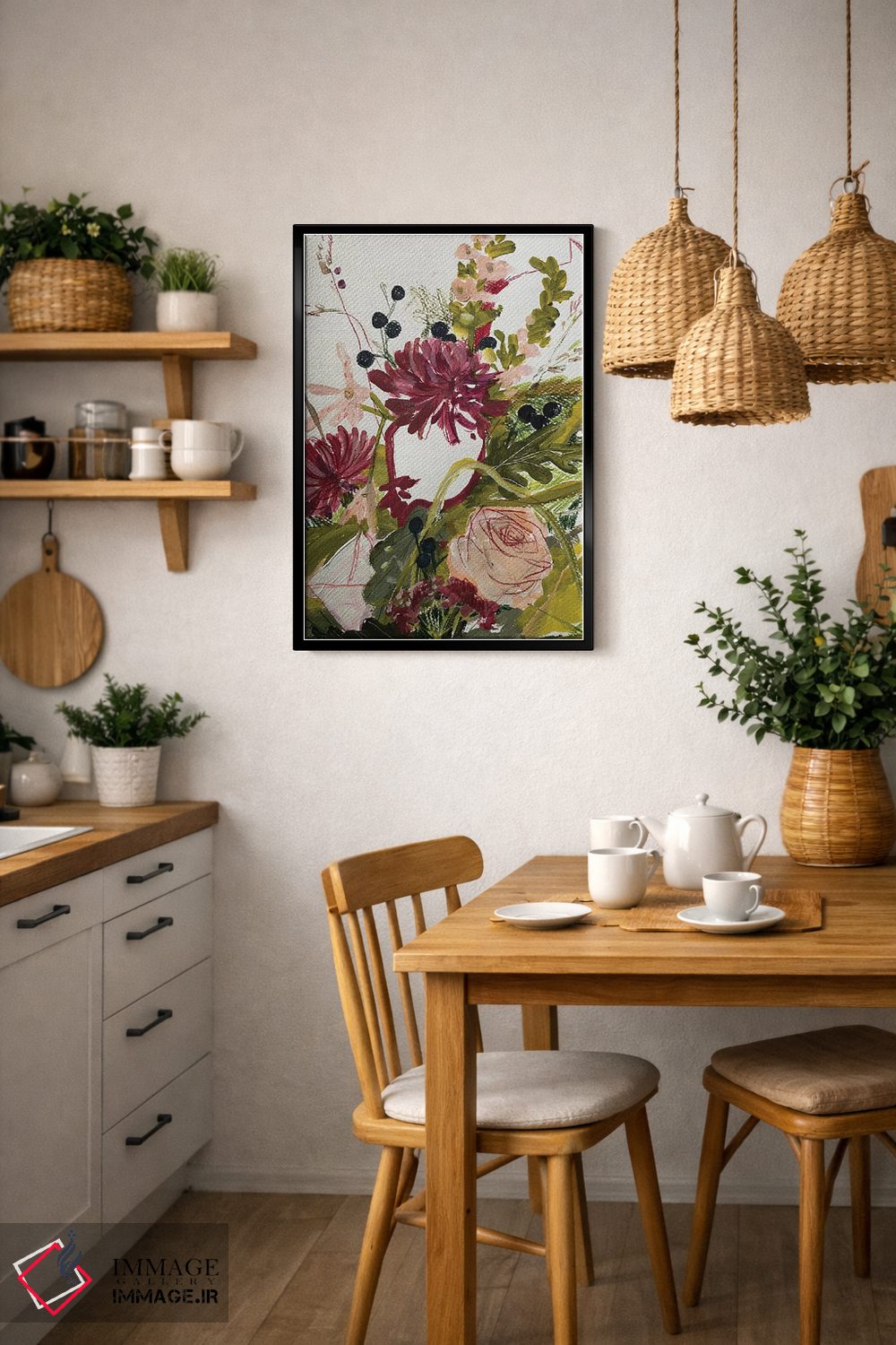 تابلو انتزاعی طرح گل دوم اثر آناستازیا مازور-اسکروبوا - D5B