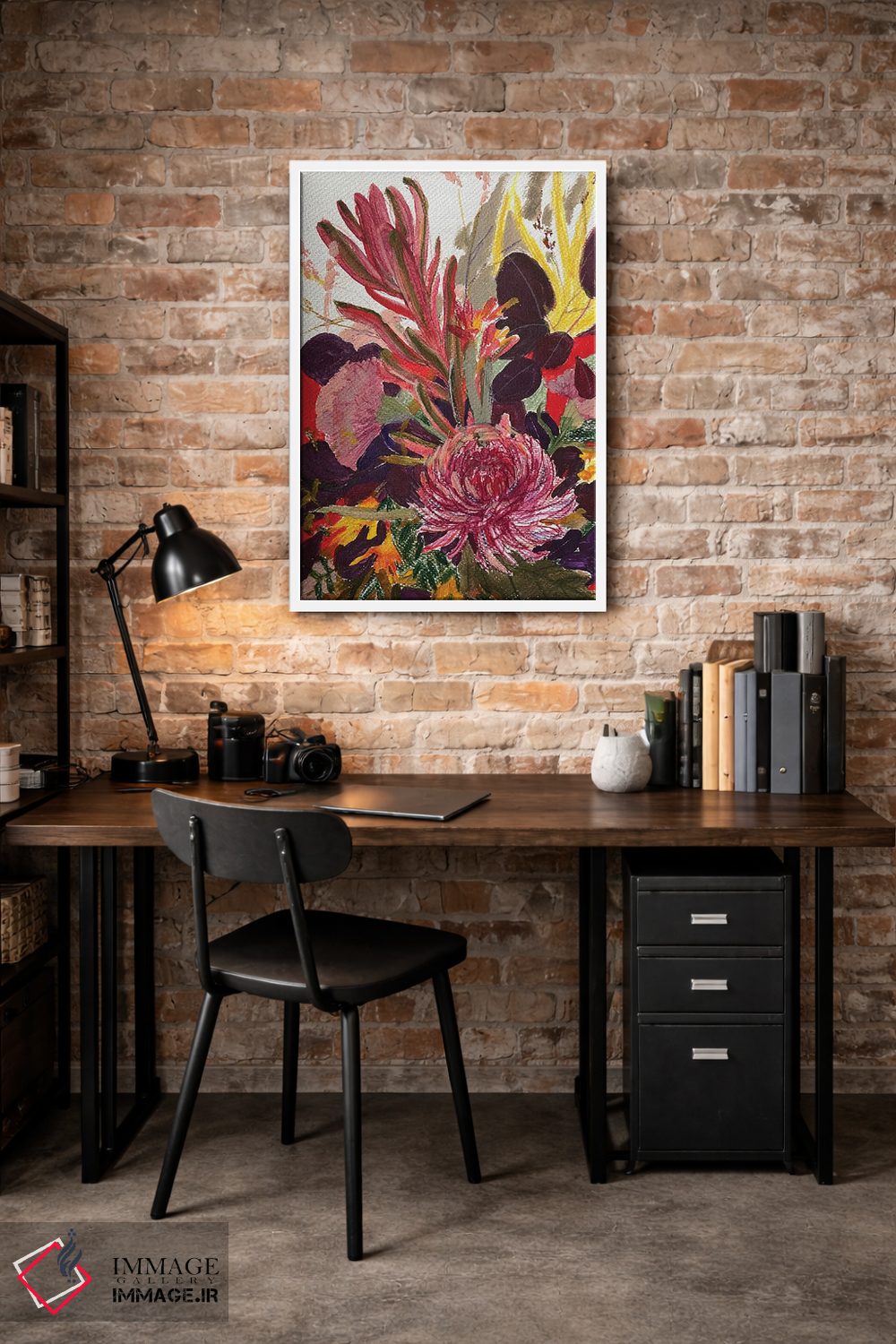 تابلو انتزاعی طرح گل سوم اثر آناستازیا مازور-اسکروبوا - D5W