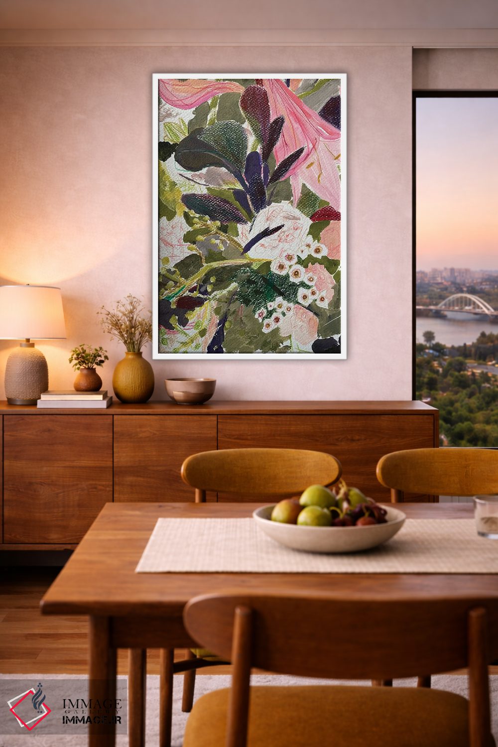 تابلو انتزاعی طرح گل چهارم اثر آناستازیا مازور-اسکروبوا - D6W