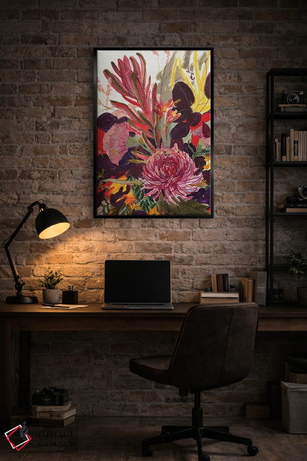 تابلو انتزاعی طرح گل سوم اثر آناستازیا مازور-اسکروبوا - D6B