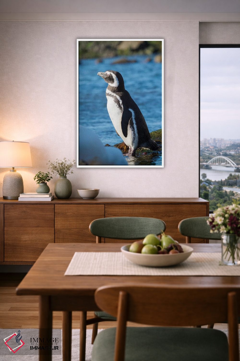 تابلو دکوراتیو Falkland Islands,پنگوئن ماژلانیک در ساحل صخره ای، جزایر فال… اثر مارتین زویک - D6W