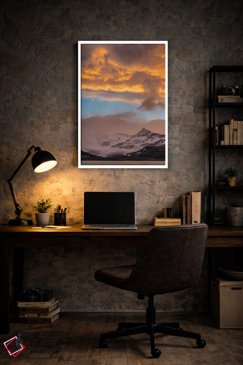 تابلو دکوراتیو خلیج سنت آندرس جزیره جورجیای جنوبی هنگام غروب اثر مارتین زویک - D6W