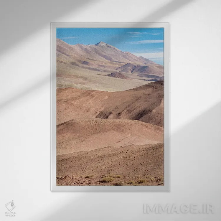 تابلو دکوراتیو Argentina,آلتپلانوی آرژانتین در مسیر جاده ۲۷ بین پوچیتوس و… اثر مارتین زویک - نمای قابدار سفید