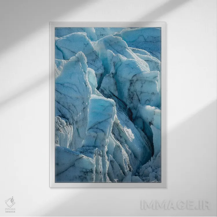 تابلو دکوراتیو Greenland,یخچال راسل. چشم اندازی در نزدیکی ورقه یخی گرینلند… اثر مارتین زویک - نمای قابدار سفید