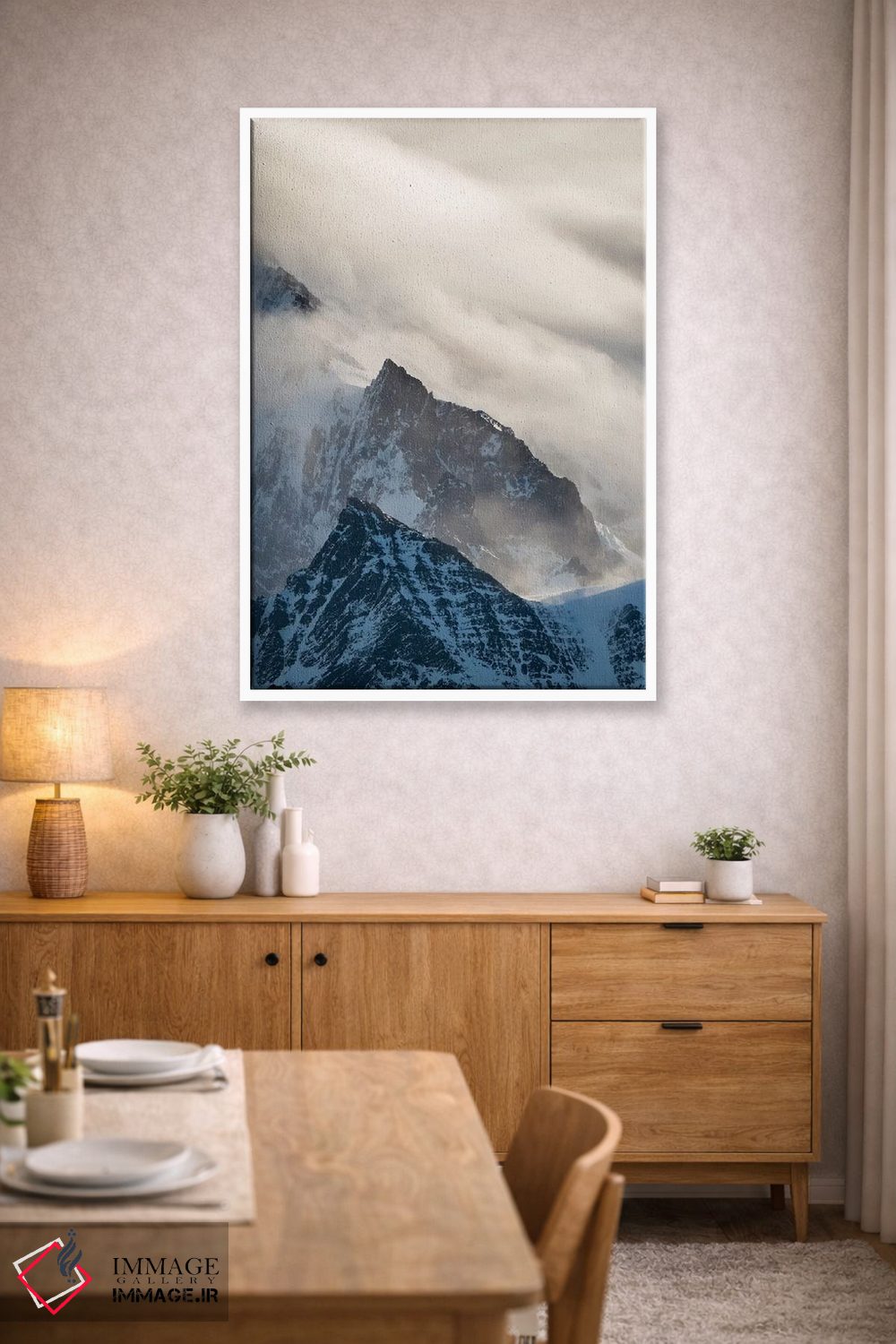 تابلو دکوراتیو ابرهای طوفانی معمولی بر فراز کوه های رشته کوه آلردایس اثر مارتین زویک - D4W