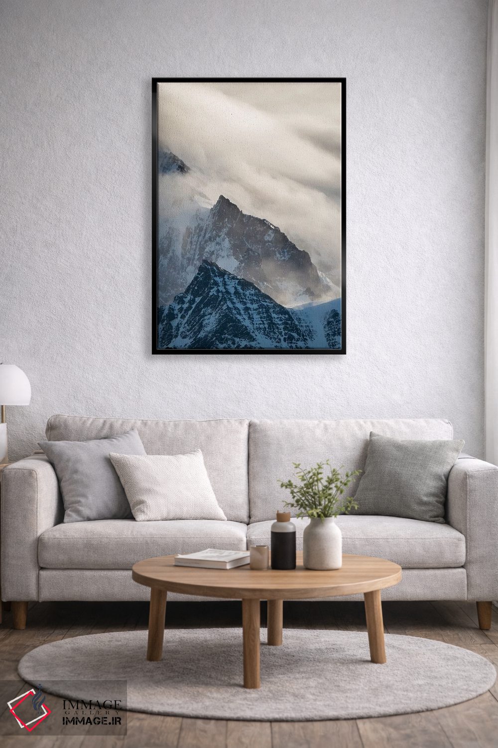 تابلو دکوراتیو ابرهای طوفانی معمولی بر فراز کوه های رشته کوه آلردایس اثر مارتین زویک - D5B