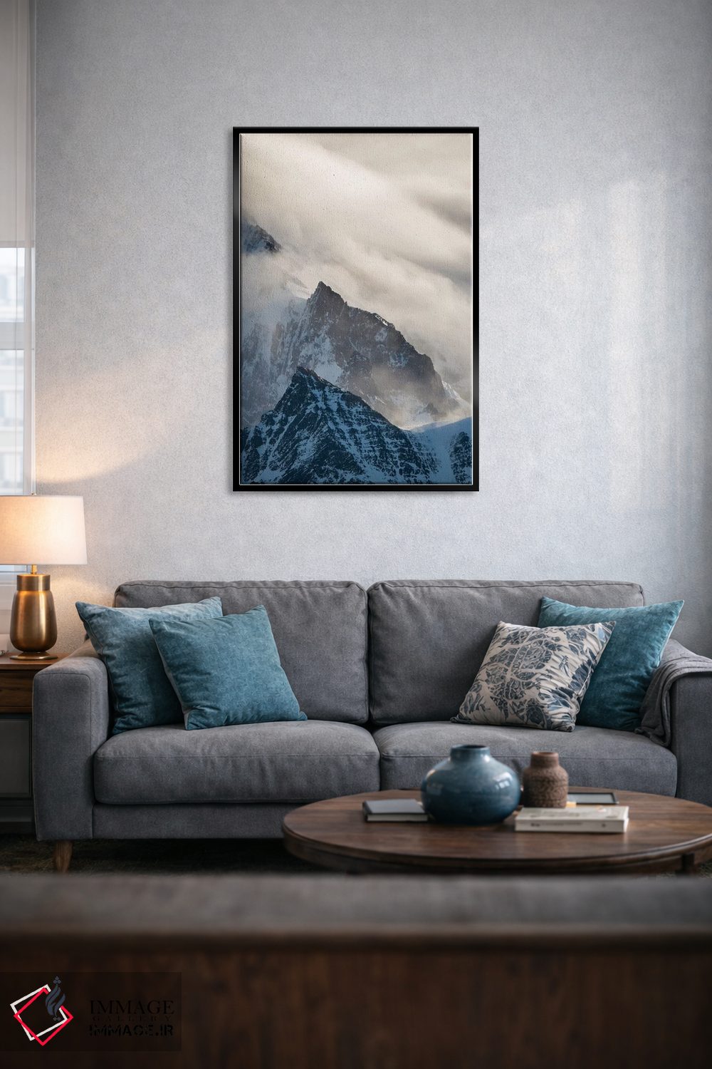 تابلو دکوراتیو ابرهای طوفانی معمولی بر فراز کوه های رشته کوه آلردایس اثر مارتین زویک - D6B