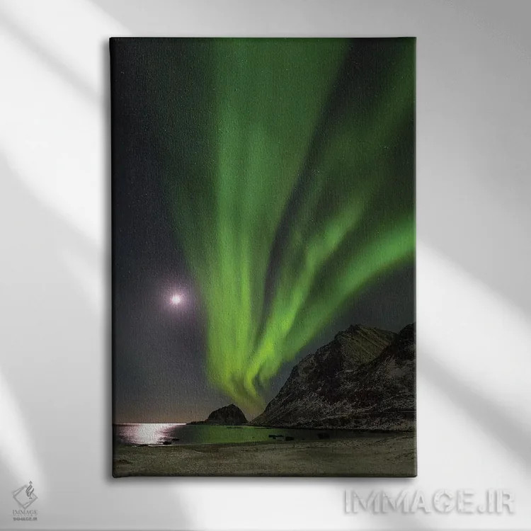 تابلو دکوراتیو island Vestvagoy. Lofoten Islands. Norway II,شفق قطبی بالای… اثر مارتین زویک - نمای روبهرو روی دیوار