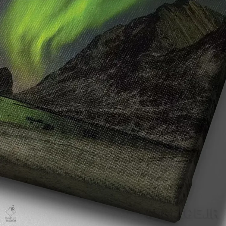 تابلو دکوراتیو island Vestvagoy. Lofoten Islands. Norway II,شفق قطبی بالای… اثر مارتین زویک - نمای نزدیک بافت بوم