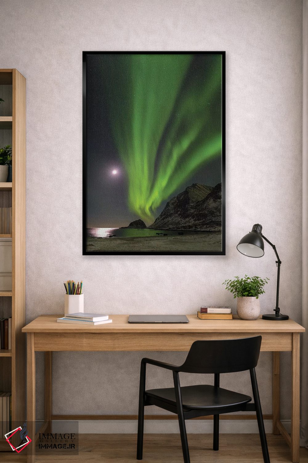 تابلو دکوراتیو island Vestvagoy. Lofoten Islands. Norway II,شفق قطبی بالای… اثر مارتین زویک - D1B