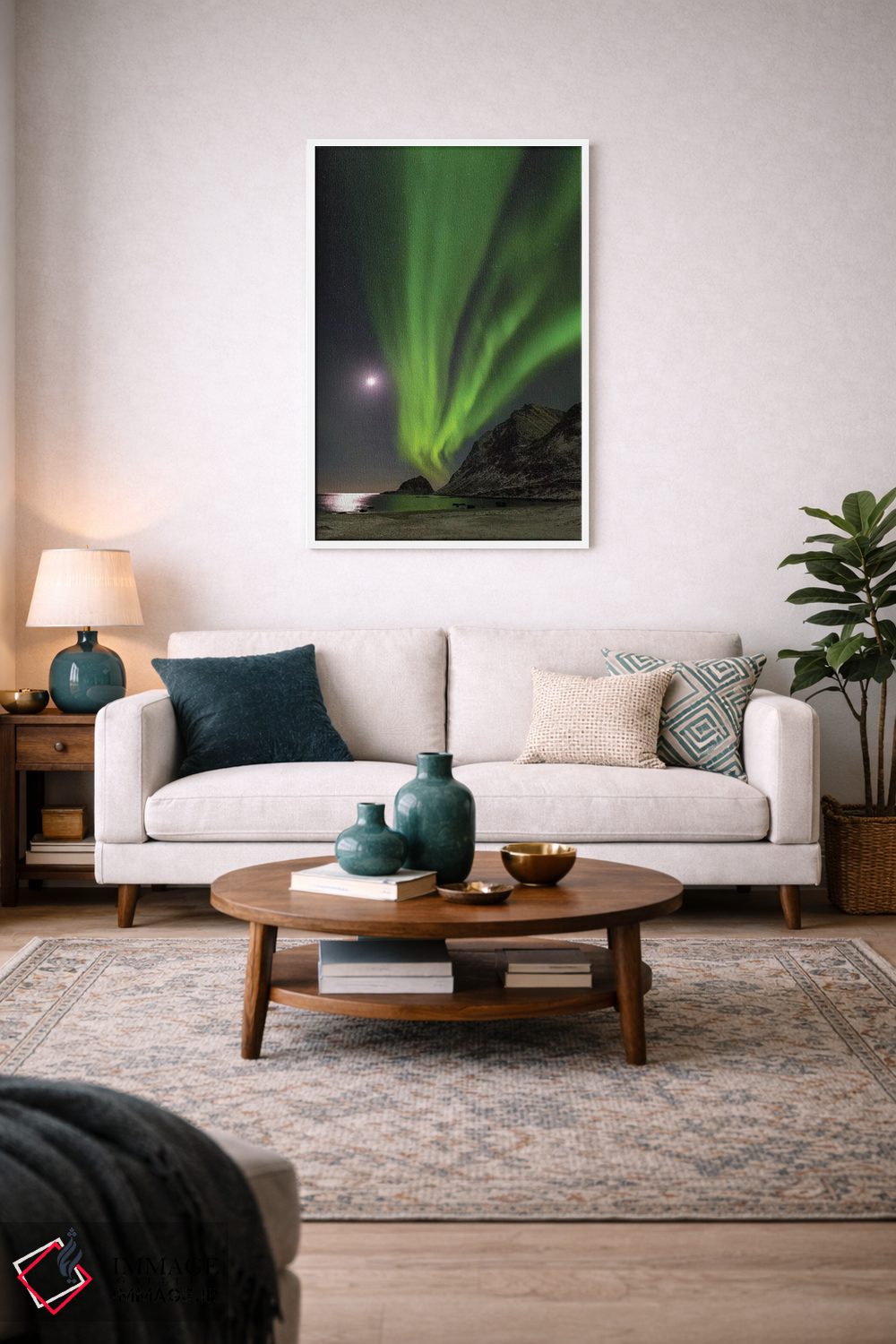 تابلو دکوراتیو island Vestvagoy. Lofoten Islands. Norway II,شفق قطبی بالای… اثر مارتین زویک - D3W