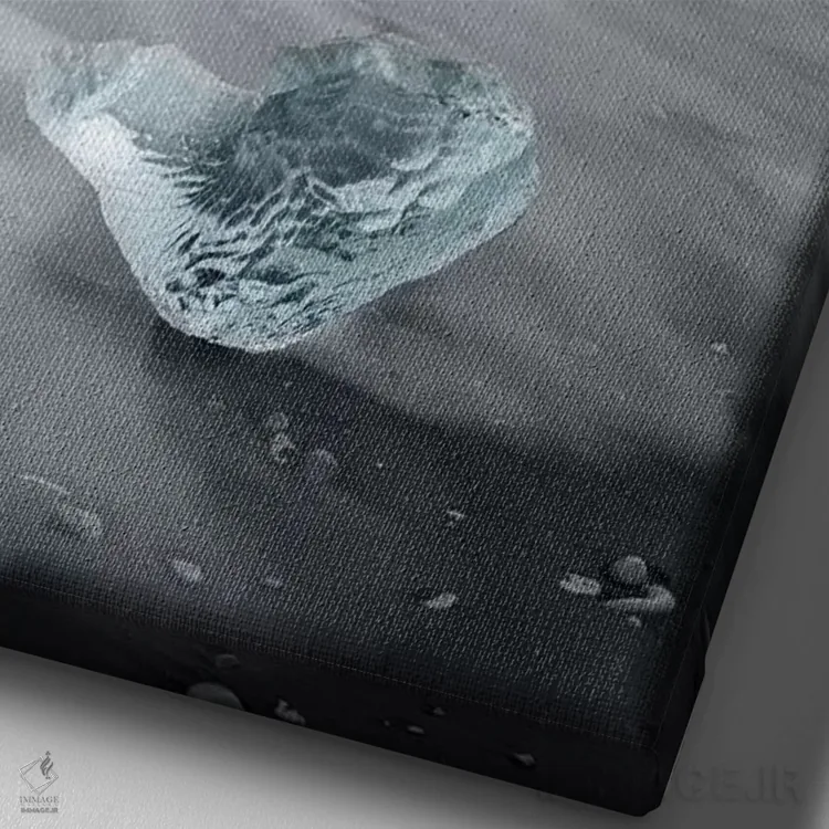 تابلو دکوراتیو Iceland.,کوه های یخ در ساحل شنی سیاه آتشفشانی، ایسلند اثر مارتین زویک - نمای نزدیک بافت بوم