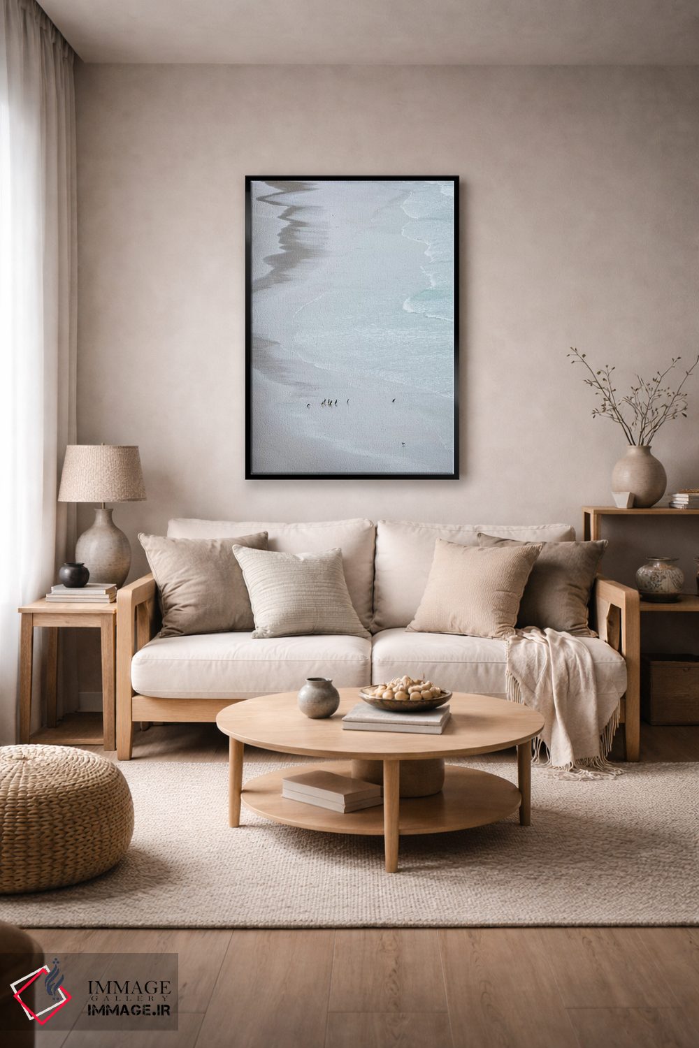 تابلو دکوراتیو Falkland Islands.,گروهی از پنگوئن ماژلانیک روی ساحل خلوت، ج… اثر مارتین زویک - D5B