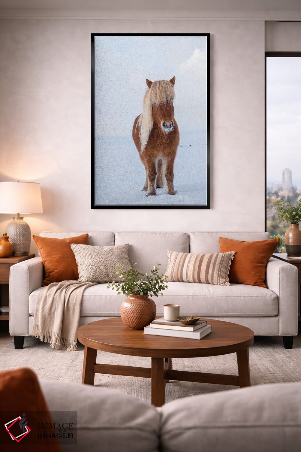 تابلو دکوراتیو Iceland,اسب سنتی ایسلندی در برف تازه، ایسلند اثر مارتین زویک - D2B
