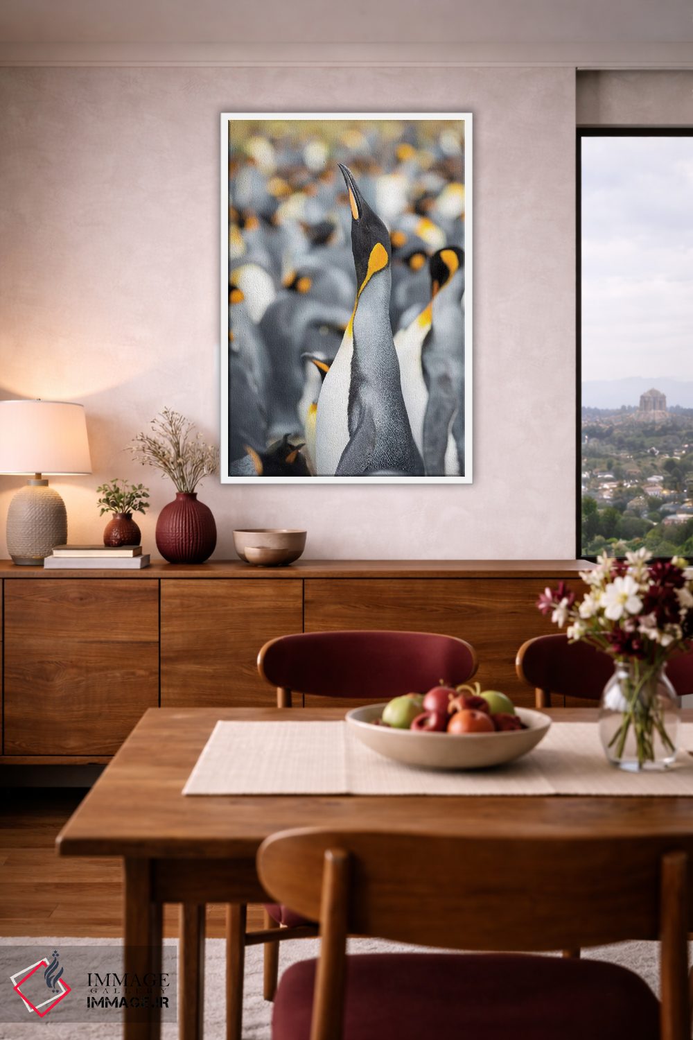 تابلو دکوراتیو پنگوئن شاه در جزایر فالکلند اثر مارتین زویک - D3W